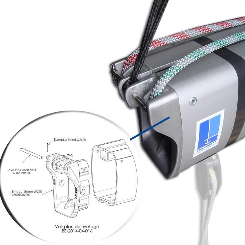 EMBOUT DE BOME ARRIERE COMPLET F220 – A FRICTION