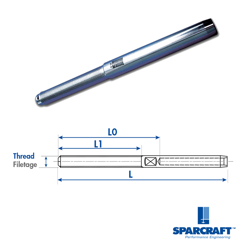 FITTING SWAGE STUD Ø16 1″ UNF (RIGHT THREAD)