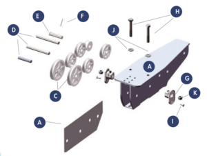 Masthead for furling mast - fractional rig - bolted